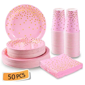 New 50 pcs/set white Gold Cups Plastic Plates Fork Knives Spoons Disposable Clear Dinnerware Set Party Supplies
New 50 pcs/set white Gold Cups Plastic Plates Fork Knives Spoons Disposable Clear Dinnerware Set Party Supplies