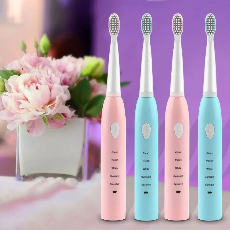 USB Charge Rechargeable Tooth Brushes Powerful Ultrasonic Sonic Electric Toothbrush IPX7 Waterproof Washable Whitening Teeth
USB Charge Rechargeable Tooth Brushes Powerful Ultrasonic Sonic Electric Toothbrush IPX7 Waterproof Washable Whitening Teeth