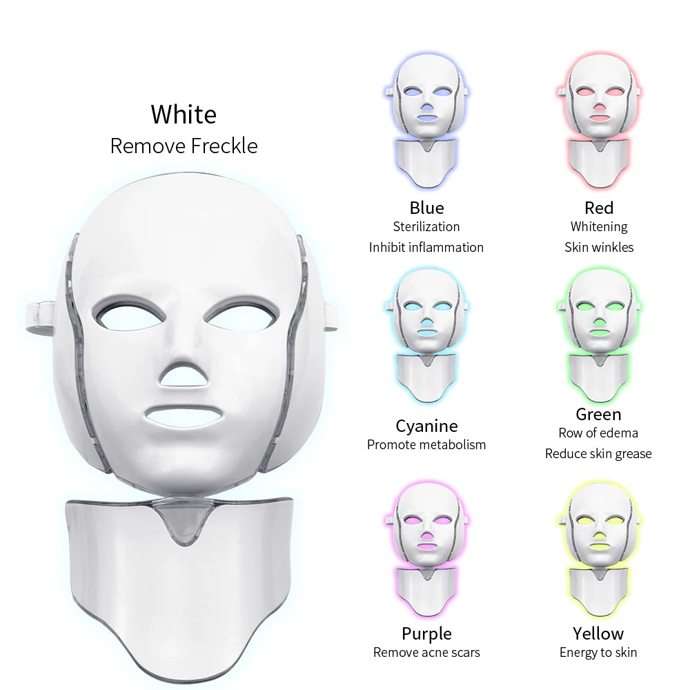 7 Colors Led Facial Mask Led Korean Photon Therapy Face Mask Machine Light Therapy Acne Mask Neck Beauty Led Mask
7 Colors Led Facial Mask Led Korean Photon Therapy Face Mask Machine Light Therapy Acne Mask Neck Beauty Led Mask