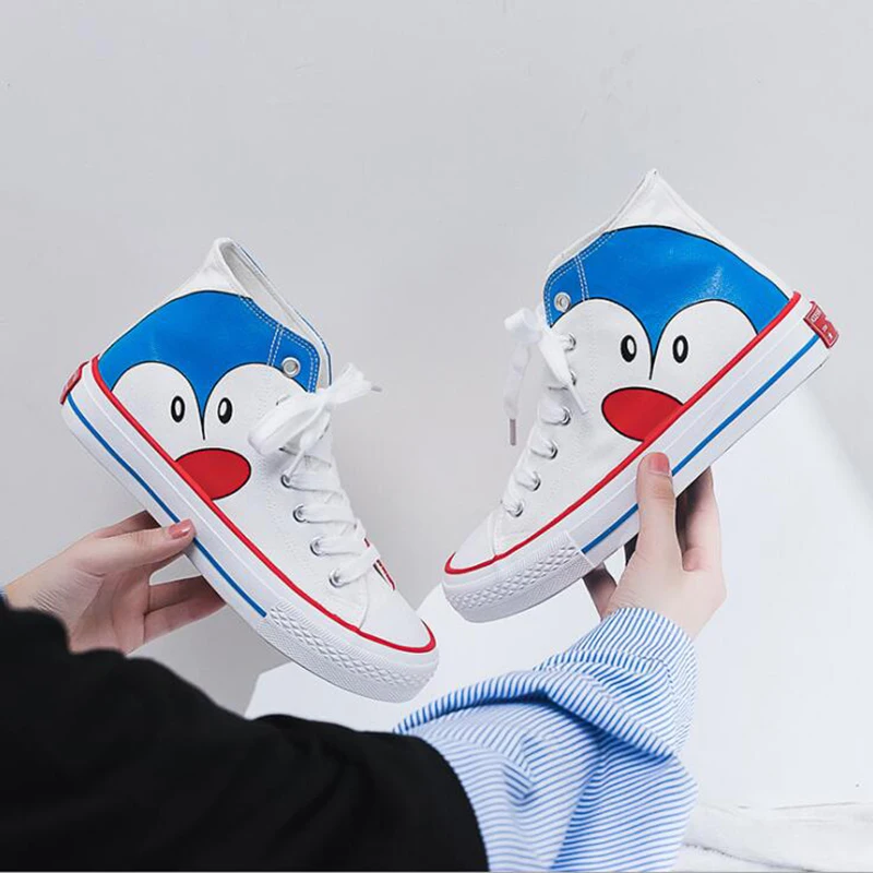 High Top Canvas Shoes Female Graffiti White Sneakers Shoes Women Machine Cat Cartoon casual shoes
High Top Canvas Shoes Female Graffiti White Sneakers Shoes Women Machine Cat Cartoon casual shoes