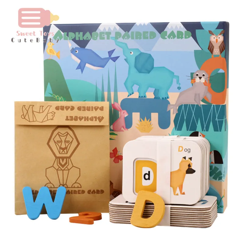 Coogam Numbers and Alphabets Flash Cards Set - ABC Wooden Letters and Numbers Animal Card Board Matching Puzzle Toys for Toddler
Coogam Numbers and Alphabets Flash Cards Set - ABC Wooden Letters and Numbers Animal Card Board Matching Puzzle Toys for Toddler