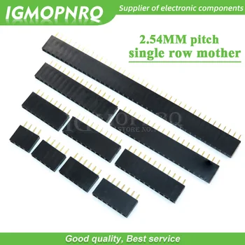 10PCS 2.54MM pitch single row female pin socket 2/3/4/5/6/7/8/9/10/11/12/13/14/15/16/20/40Pin PCB Connector Single Row Mother
10PCS 2.54MM pitch single row female pin socket 2/3/4/5/6/7/8/9/10/11/12/13/14/15/16/20/40Pin PCB Connector Single Row Mother