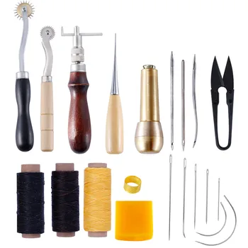 18PCS Leather Tools Set DIY Handmade Punch Edger Trench Device Belt Puncher Kit Carving Work Saddle Leathercraft
18PCS Leather Tools Set DIY Handmade Punch Edger Trench Device Belt Puncher Kit Carving Work Saddle Leathercraft