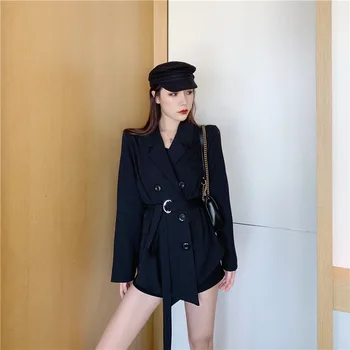 Retro Double-breasted Women Suits Loose Adjustable Waist Autumn Suit Windbreaker Asymmetry Elegant Slim New Long Trench Coats 
Retro Double-breasted Women Suits Loose Adjustable Waist Autumn Suit Windbreaker Asymmetry Elegant Slim New Long Trench Coats