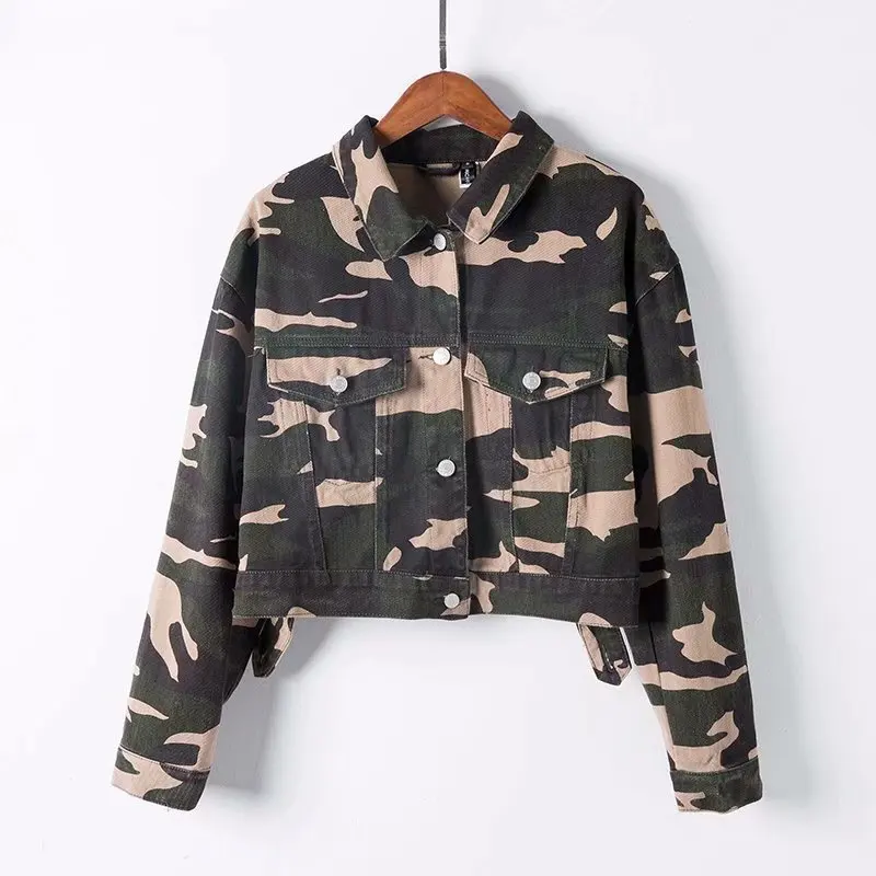 Autumn New Style Europe And America WOMEN'S Dress-Style Short Navel Camouflage Fold-down Collar Cowboy Jacket W2584
Autumn New Style Europe And America WOMEN'S Dress-Style Short Navel Camouflage Fold-down Collar Cowboy Jacket W2584