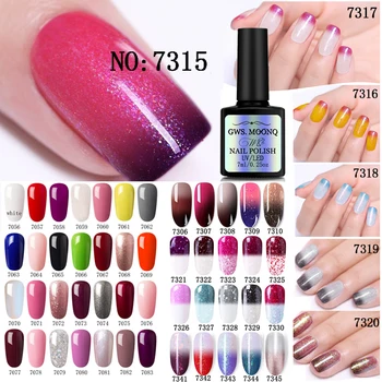 

GWS MOONQ Temperature Changing Colors Nail Gel Polish Semi-permanent Hybrid Varnish Soak Off Thermal Color Change UV Gel Lacquer
