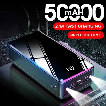50000mAh Power Bank Portable Power bank Charger with LED Digital Display External Battery with flashlight For smart Mobile phone
50000mAh Power Bank Portable Power bank Charger with LED Digital Display External Battery with flashlight For smart Mobile phone
