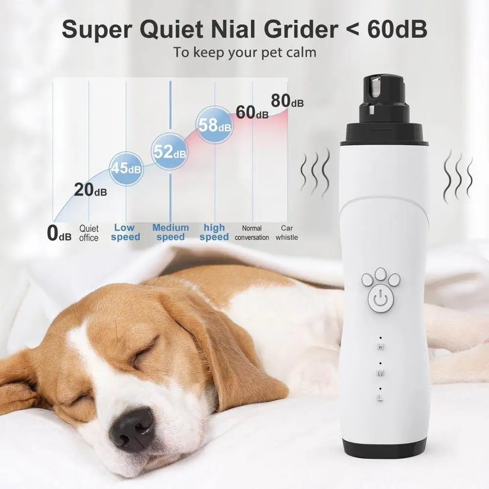 

Rechargeable Pet Nail Grinder Dog Nail Clippers Painless USB Electric Cat Paws Nail Cutter Grooming Trimmer Tool Scissors File