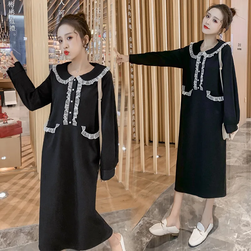 2020 Spring New Style Black And White with Pattern Flowers Side Joint Mid-length Base by Age Pregnant Women Dress
2020 Spring New Style Black And White with Pattern Flowers Side Joint Mid-length Base by Age Pregnant Women Dress