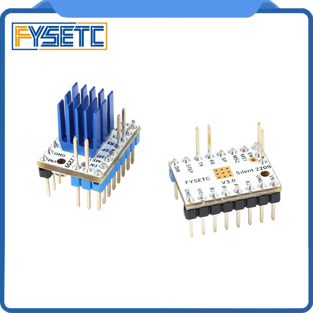 2шт TMC2209 v2.0 Драйвер шагового двигателя Stepsticks Mute Driver 256 Microsteps ток 2.8A пик 3d принтер