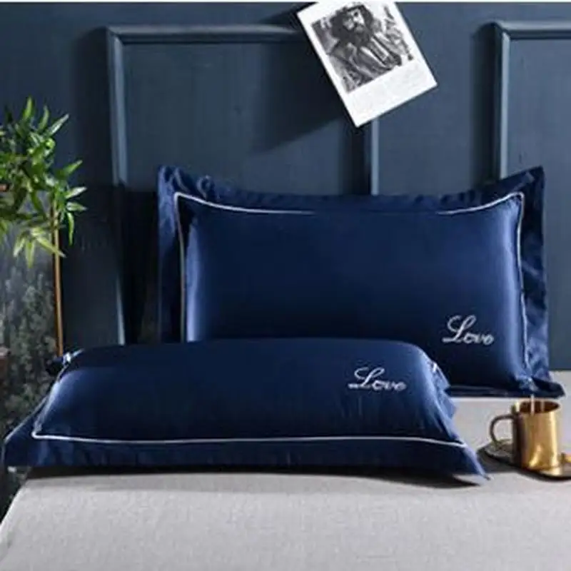 European-style Embroidered Washed Silk Pillow Pillowcase Solid Color Single Pillow Cover Adult Pillow Cases Home Decor 45x75cm
European-style Embroidered Washed Silk Pillow Pillowcase Solid Color Single Pillow Cover Adult Pillow Cases Home Decor 45x75cm