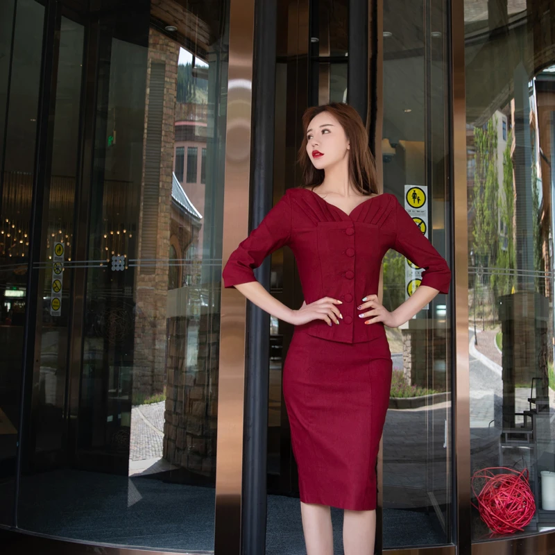 Vintage Two Piece Set Retro Elegant V-neck Tops Slim Bodycon Dress Look Like Women Dresses
Vintage Two Piece Set Retro Elegant V-neck Tops Slim Bodycon Dress Look Like Women Dresses