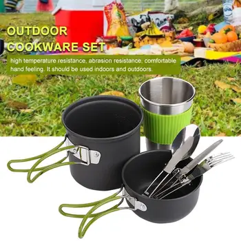 Camping Cookware Cooking Picnic Pot Hiking Coal Gas Alumina Gray Cook Traveling Camping Kitchenware Camp BBQ Outdoor 
Camping Cookware Cooking Picnic Pot Hiking Coal Gas Alumina Gray Cook Traveling Camping Kitchenware Camp BBQ Outdoor