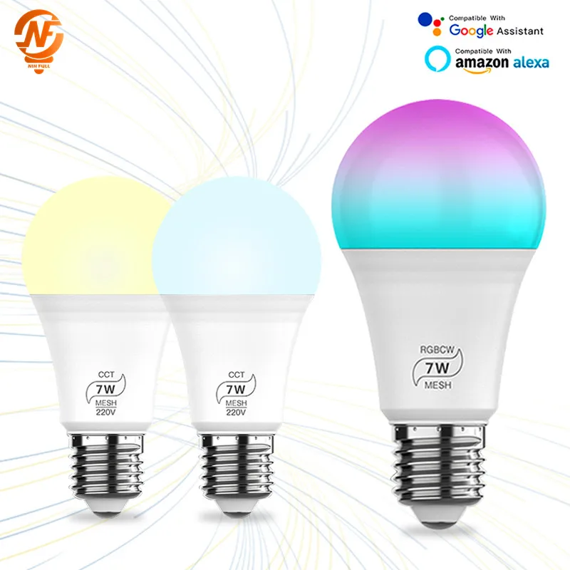 Smart Bluetooth Light Led Bulb E27 Dimmable Lamp 7W App Vioce Control Work With Alexa Google Assistant LED Bulbs For Home
Smart Bluetooth Light Led Bulb E27 Dimmable Lamp 7W App Vioce Control Work With Alexa Google Assistant LED Bulbs For Home