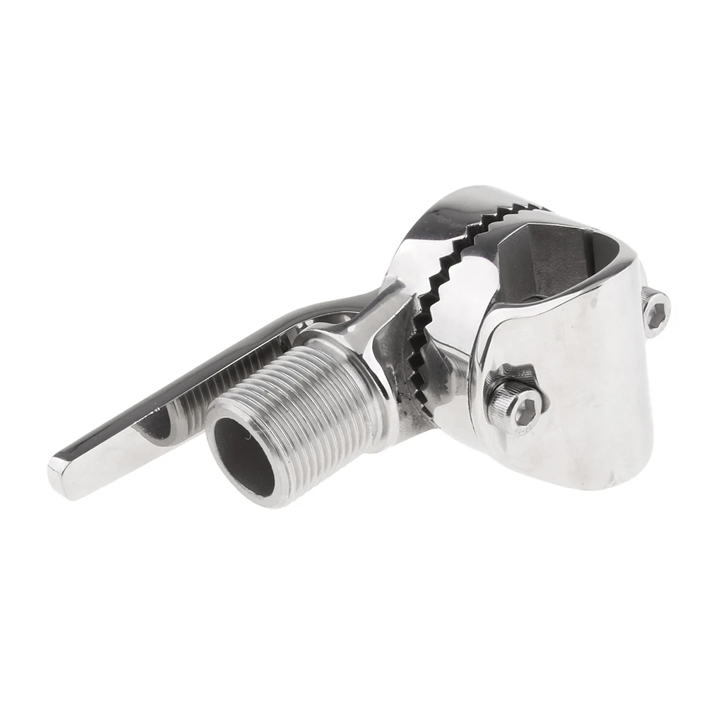 VHF Antenna Ratchet Base Clamp-on Mount 316 Stainless Steel Heavy Duty VHF Antenna Ratchet Base Clamp-on Mount 316 Stainless Steel Heavy Duty