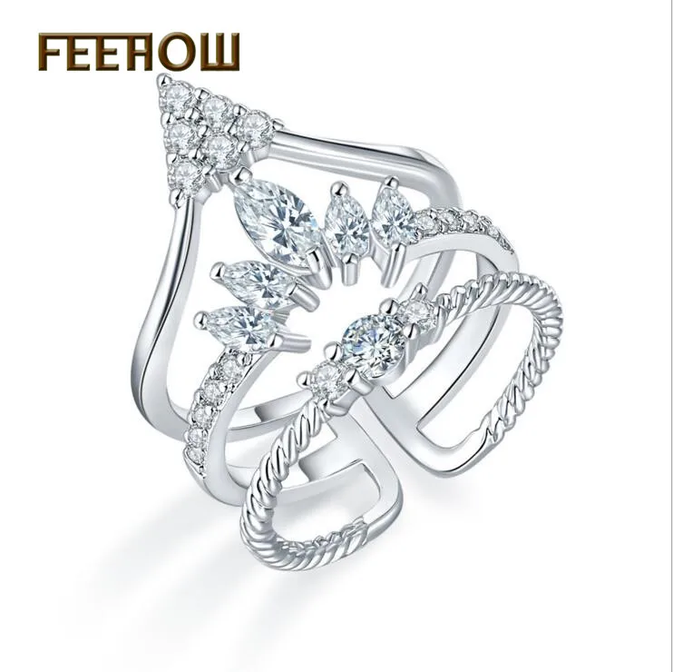 FEEHOW New Exquisite Cubic Zirconia Crown Adjustable Open Ring for Women Party Dinner Anniversary Birthday Gift Jewelry FWRL3029
FEEHOW New Exquisite Cubic Zirconia Crown Adjustable Open Ring for Women Party Dinner Anniversary Birthday Gift Jewelry FWRL3029