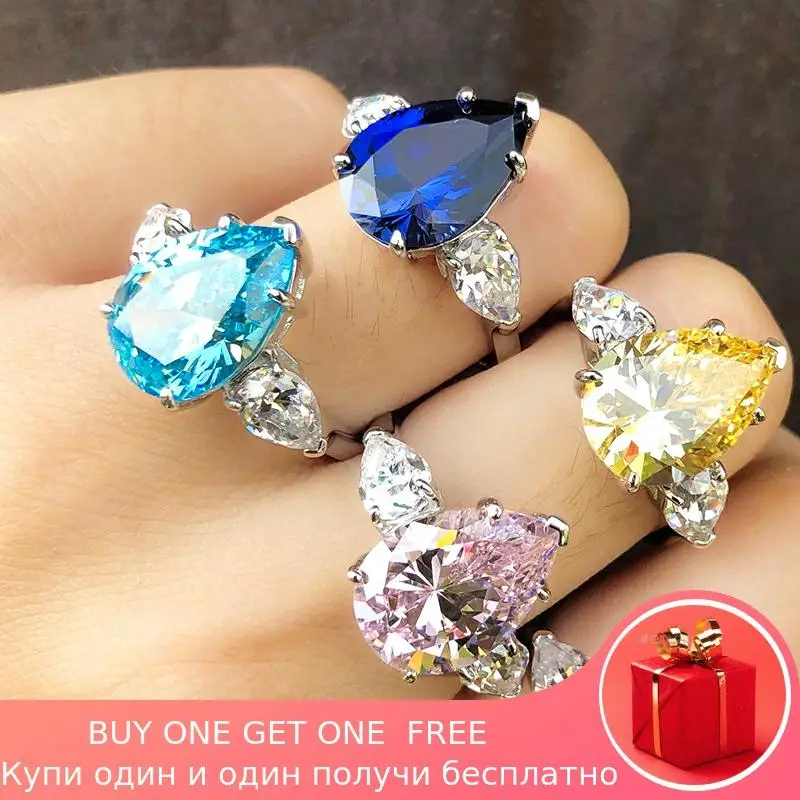 NOT FAKE 5 Carat pear Cut 14*10mm S925 Sterling Silver Ring SONA solitaire Fine Ring citrine sapphire amethyst ruby
NOT FAKE 5 Carat pear Cut 14*10mm S925 Sterling Silver Ring SONA solitaire Fine Ring citrine sapphire amethyst ruby
