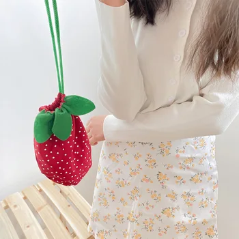 Canvas Simple Y Strawberry Mini Storage Change Purse Cosmetic Bag Mini Wallet Lovel Coin Purse Zero Purse Carry Your Belongings 
Canvas Simple Y Strawberry Mini Storage Change Purse Cosmetic Bag Mini Wallet Lovel Coin Purse Zero Purse Carry Your Belongings
