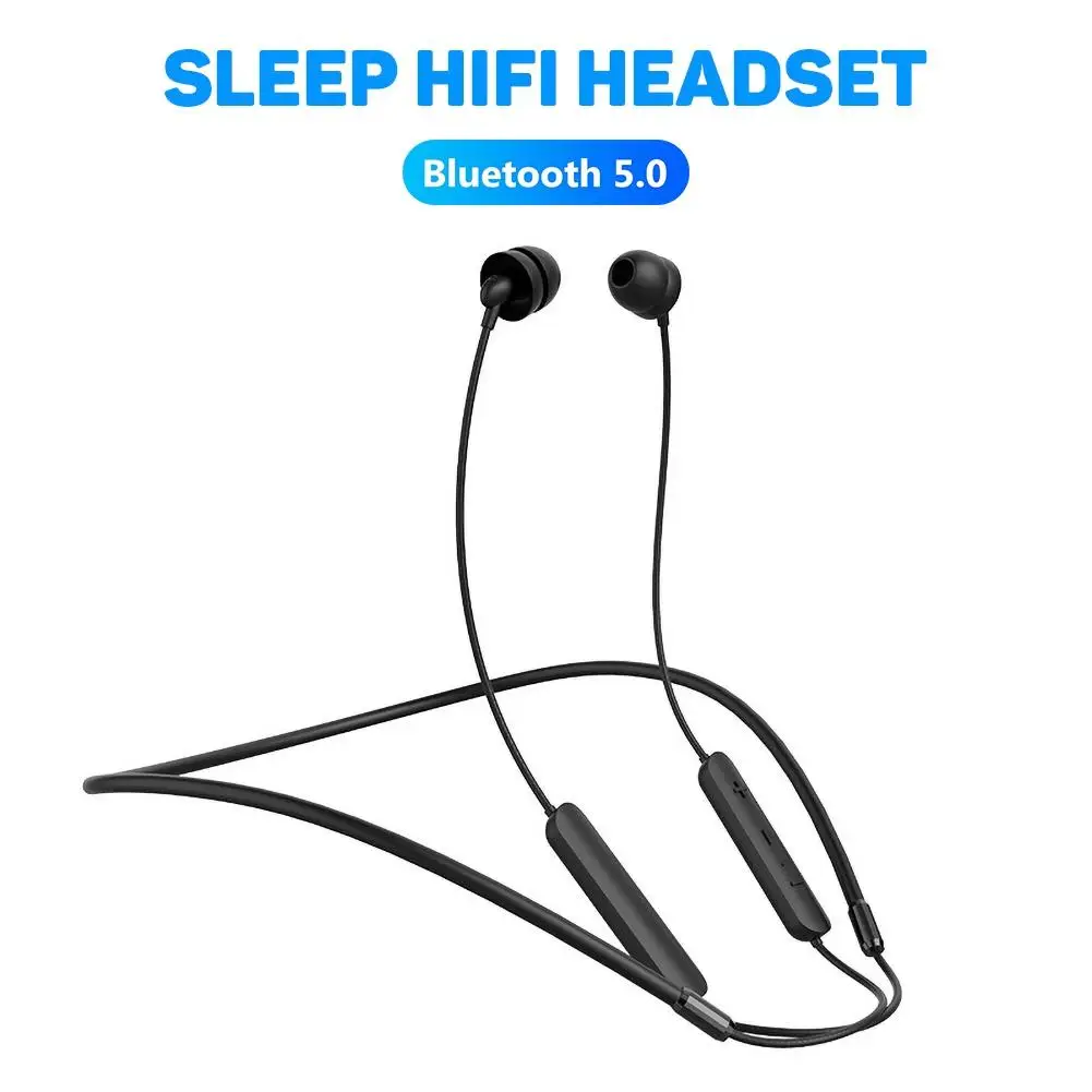 Фото FD1 In-Ear Wireless Bluetooth-Compatible 5.0 Music Sleep Earphone Neckband Headset with Mic | Электроника