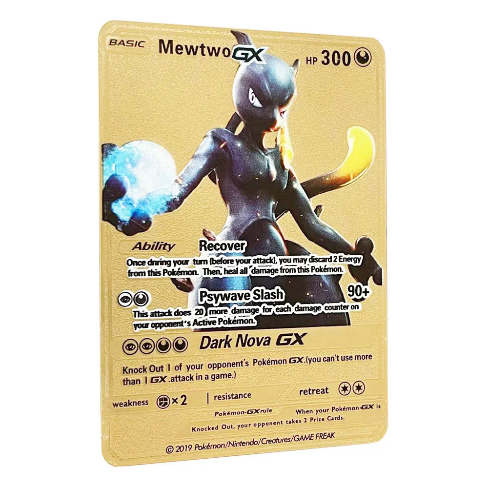 Trick or Treat Alliance MallBasic Mewtwo GX Golden Pokemon Cards in  English Iron Pokmo Kids Gift Game Collection Rainbow | Daraz.com.bd