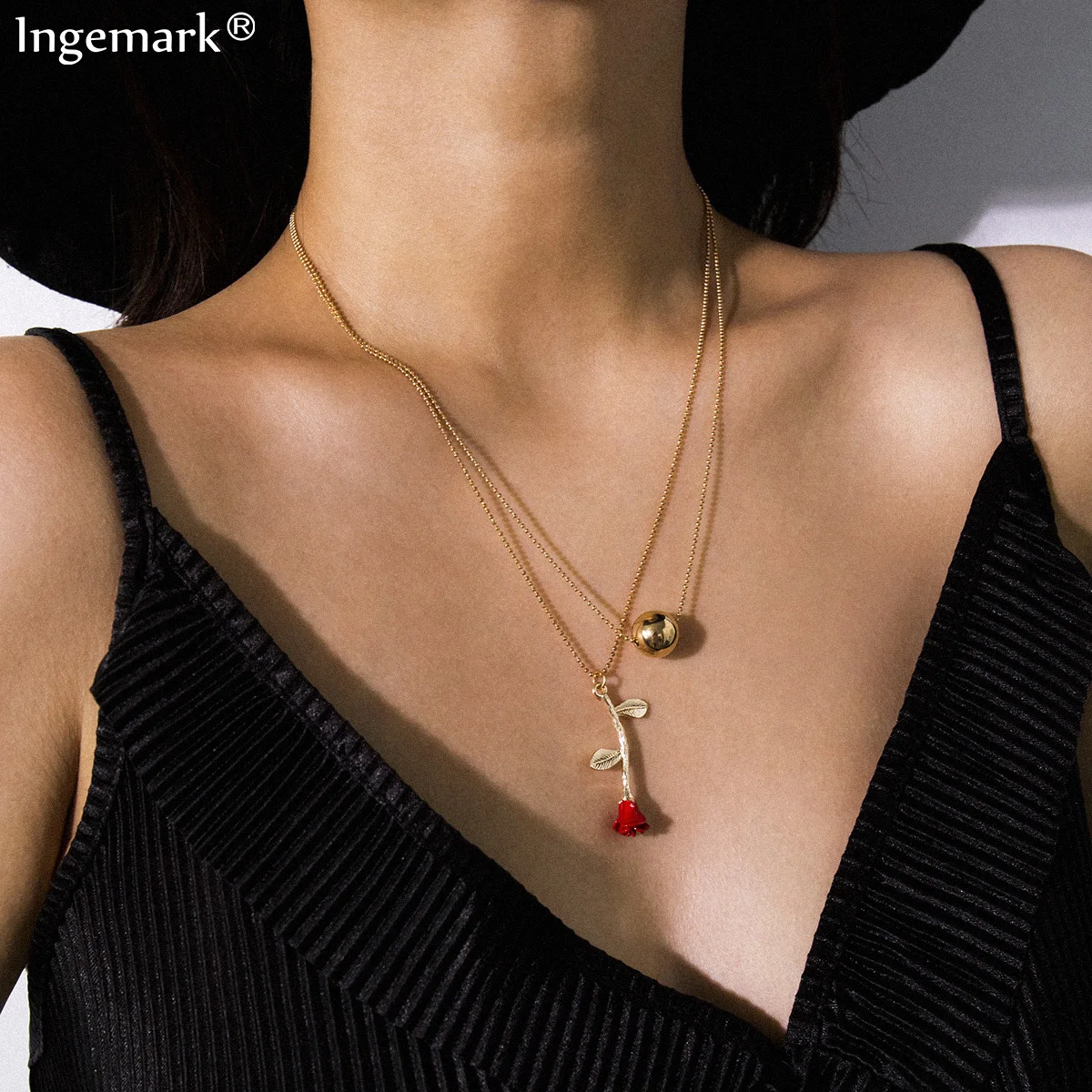 Gothic Multi Layer Red Rose Flower Choker Necklace Pendant Collares Statement Simple Angel Bead Chain Necklace for Women Jewelry
Gothic Multi Layer Red Rose Flower Choker Necklace Pendant Collares Statement Simple Angel Bead Chain Necklace for Women Jewelry