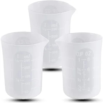 250 Ml Silicone Measuring Cups for Resin Making Non-Stick Mixing Soft Scale Cups Small Capacity Tools 3 PCS
250 Ml Silicone Measuring Cups for Resin Making Non-Stick Mixing Soft Scale Cups Small Capacity Tools 3 PCS