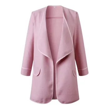 Women Long Sleeve Loose Cardigan Warm Long Fleece Coat Fashion Lapel Casual Autumn Jacket 
Women Long Sleeve Loose Cardigan Warm Long Fleece Coat Fashion Lapel Casual Autumn Jacket