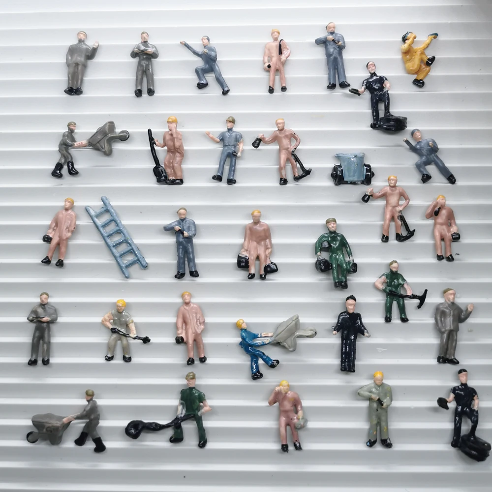 1:87 HO Scale Model railway Workers Landscape Model Train Railway Layout Scenery DIY Miniature Dioramas Display Gaming 1:87 HO Scale Model railway Workers Landscape Model Train Railway Layout Scenery DIY Miniature Dioramas Display Gaming