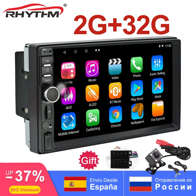 2Din Android 8.1 2G+32G Car Radio Stereo Universal 7" 1024x600 GPS Navigation Autoradio Mirror link Auto FM AM RDS Video Out OBD
2Din Android 8.1 2G+32G Car Radio Stereo Universal 7" 1024x600 GPS Navigation Autoradio Mirror link Auto FM AM RDS Video Out OBD