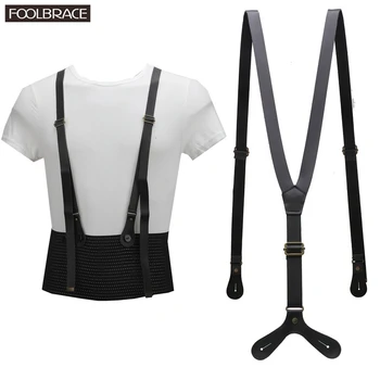 Vintage British Retro Real Leather Tri-clamp Strap Leather Suspenders Women Decorated Korean Narrow Braces Men Section 2cm 
Vintage British Retro Real Leather Tri-clamp Strap Leather Suspenders Women Decorated Korean Narrow Braces Men Section 2cm