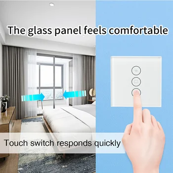 GALO Smartphone Wifi curtain switch touch screen control can be used with Google Assistant's Amazon Alexa
GALO Smartphone Wifi curtain switch touch screen control can be used with Google Assistant's Amazon Alexa