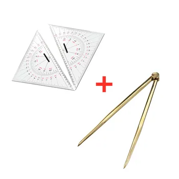 Marine Navigation Measure Tool Kits 2Pcs 300mm Navigation Triangular Protractor with 168mm Nautical Chart Divider Architect Gift
Marine Navigation Measure Tool Kits 2Pcs 300mm Navigation Triangular Protractor with 168mm Nautical Chart Divider Architect Gift