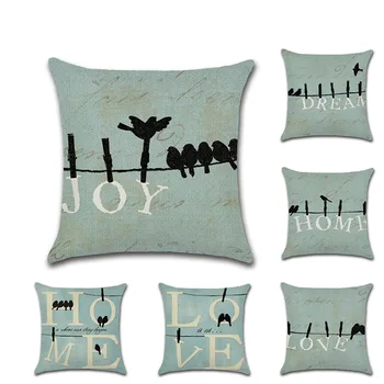 Birds Standing on Wires Linen Cushion Cover Linen Pillow Case Letter Pattern Pillowcase 45*45cm
Birds Standing on Wires Linen Cushion Cover Linen Pillow Case Letter Pattern Pillowcase 45*45cm
