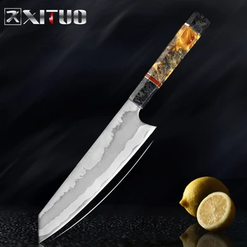 XITUO 8 Inch Kitchen Chef Knife 7 Layer Composite 440C Steel Professional Japanese Knife Cleaver Slicing Gyuto Octagonal Handle
XITUO 8 Inch Kitchen Chef Knife 7 Layer Composite 440C Steel Professional Japanese Knife Cleaver Slicing Gyuto Octagonal Handle