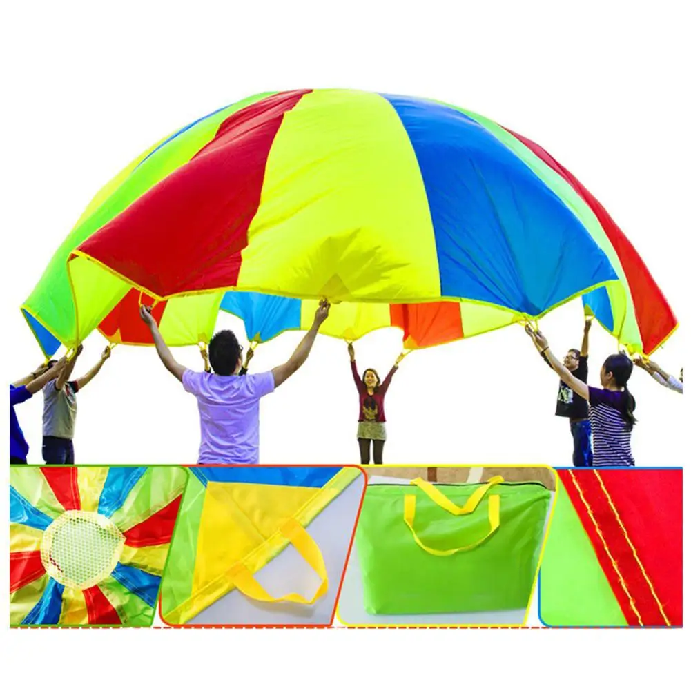 Kids Umbrella Play Parachute Toy Foldable Rainbow Jump-Sack Umbrella Activity Teamwork Children Kids Play Game Toy 2m/3.6m/6m
Kids Umbrella Play Parachute Toy Foldable Rainbow Jump-Sack Umbrella Activity Teamwork Children Kids Play Game Toy 2m/3.6m/6m