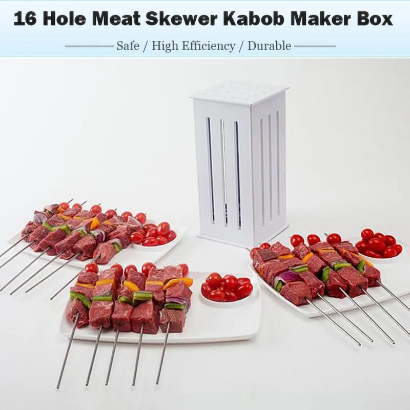 16-hole Meat Skewers Kebab Machine Multi-purpose Boxes Non-toxic Meat Grinders Outdoor Barbecue Grill Tool Accessories n
16-hole Meat Skewers Kebab Machine Multi-purpose Boxes Non-toxic Meat Grinders Outdoor Barbecue Grill Tool Accessories n