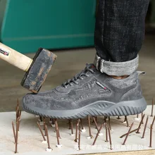 Chaussures de sécurité en plein air Anti-fracassant et Anti-pénétration chaussures de protection antistatique respirant en acier haut automne chaussures de sécurité(China)