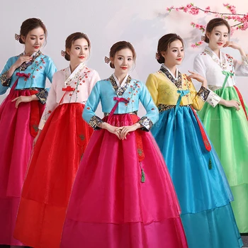 Hanbok for Women Korean Traditional Costume Minority Palace Performance Court Clothes Flower New Year Wedding Party Dance Dress
Hanbok for Women Korean Traditional Costume Minority Palace Performance Court Clothes Flower New Year Wedding Party Dance Dress