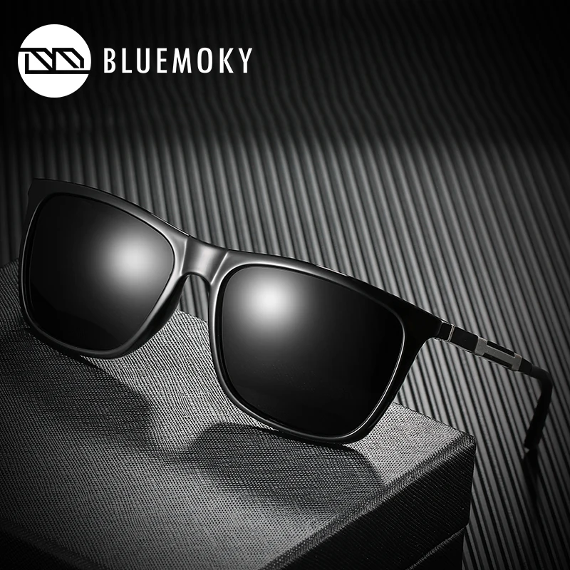 

BLUEMOKY Vintage Square TR90 Polarized Sunglasses Men Brand Designer Driving UV400 Goggles Sun Glasses for Women Shades