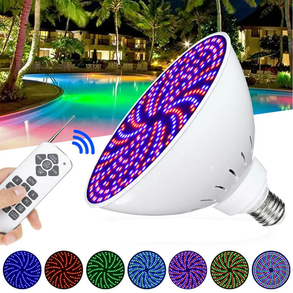 12V 45W PAR38 468LED Swimming Pool Light E27 Bulb 7Color Changing Underwater Spotlight Remote Controlled Pond lights
12V 45W PAR38 468LED Swimming Pool Light E27 Bulb 7Color Changing Underwater Spotlight Remote Controlled Pond lights