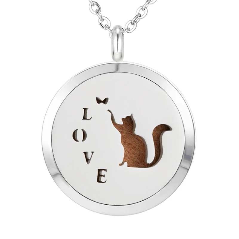 050 Essential Oil Diffuser Locket Pendant Necklace