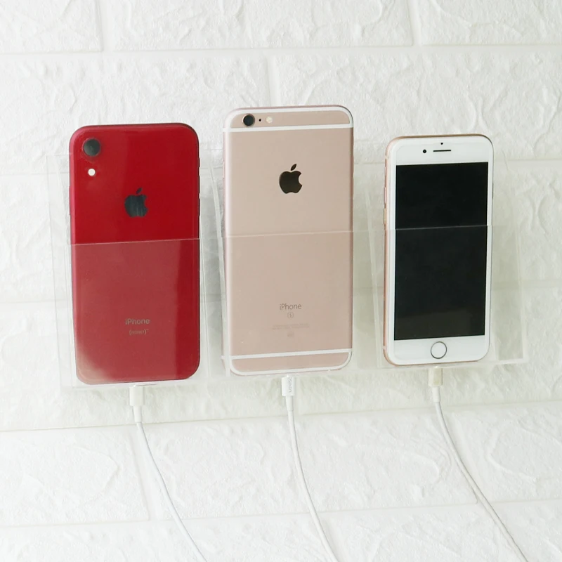 Acrylic Phone Charging Holder 3 Grids Transparent Remote Control Storage Box Wall-mounted Cellphone Shelf Rack 1/2/3 Slots Box
Acrylic Phone Charging Holder 3 Grids Transparent Remote Control Storage Box Wall-mounted Cellphone Shelf Rack 1/2/3 Slots Box