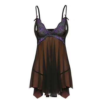 V Neck Lace Visible Mesh Lingerie Babydoll Nightgown Thong Women Hot Sexy Sleepwear Nightdress Spaghetti Strap Sleepdress #cjh 
V Neck Lace Visible Mesh Lingerie Babydoll Nightgown Thong Women Hot Sexy Sleepwear Nightdress Spaghetti Strap Sleepdress #cjh