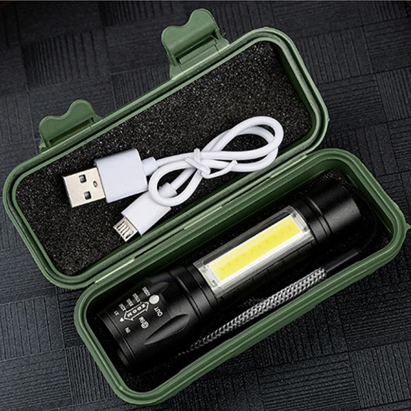Leds Flashlight Torch XP-G Q5 &COB Aluminum Waterproof Camping Bulbs Shock Resistant Zoomable Rechargeable 14500 Portable Light
Leds Flashlight Torch XP-G Q5 &COB Aluminum Waterproof Camping Bulbs Shock Resistant Zoomable Rechargeable 14500 Portable Light