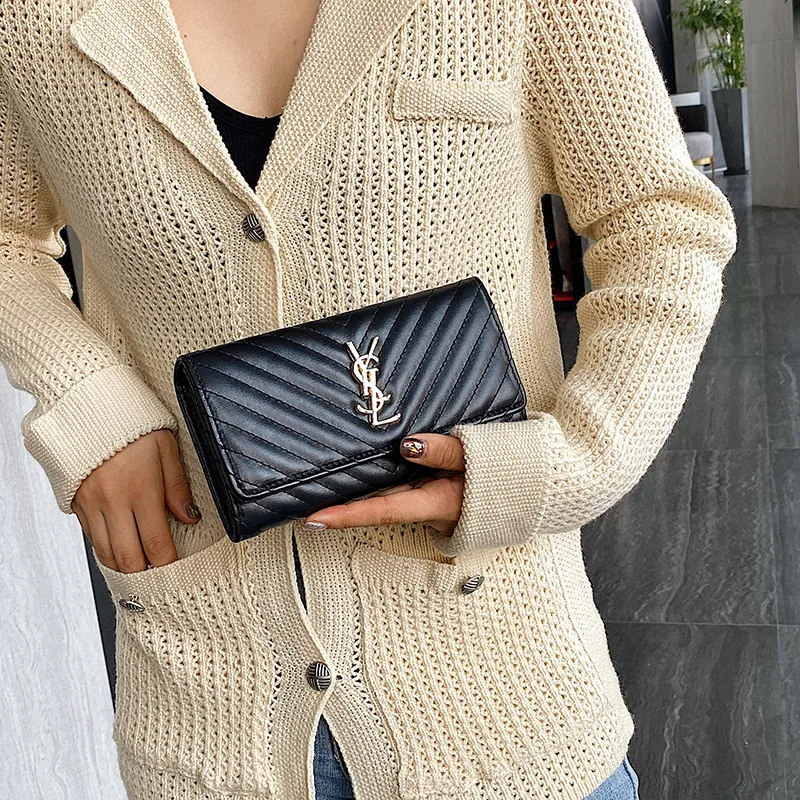 Ladies Long Wallet 2019 New Fashion Button Clutch Simple Pu Large Capacity Clutch Multifunctional Clutch
Ladies Long Wallet 2019 New Fashion Button Clutch Simple Pu Large Capacity Clutch Multifunctional Clutch