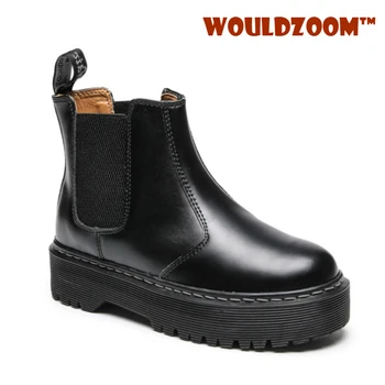 2020 Winter Chelsea Women Martins Boots Platform 6cm Genuine Leather Ankle Black Boots High Top Waterproof Boot Shoes
2020 Winter Chelsea Women Martins Boots Platform 6cm Genuine Leather Ankle Black Boots High Top Waterproof Boot Shoes