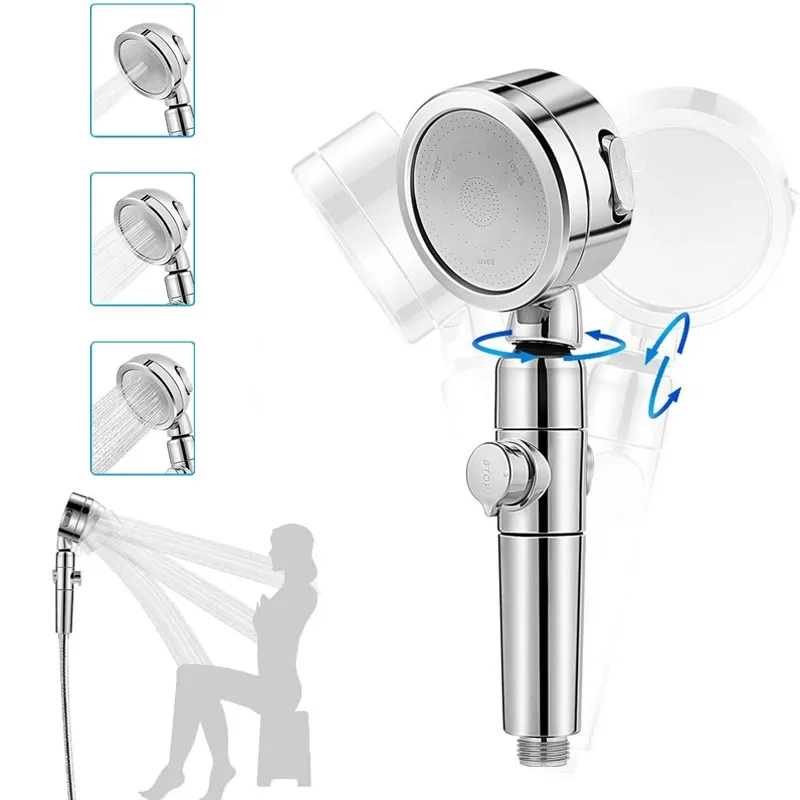3 Mode Bath Shower Adjustable Jetting Ionic All Metal High Pressure Handheld Shower Head filter Rotating Shower SPA Nozzle
3 Mode Bath Shower Adjustable Jetting Ionic All Metal High Pressure Handheld Shower Head filter Rotating Shower SPA Nozzle