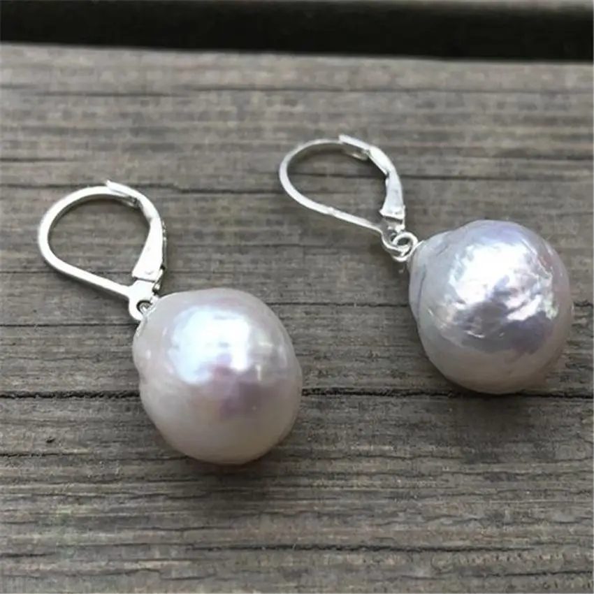 10-13mm White Baroque South Sea Pearl Earring Silver Hooks Diy Fashion Elegant AAAA
10-13mm White Baroque South Sea Pearl Earring Silver Hooks Diy Fashion Elegant AAAA