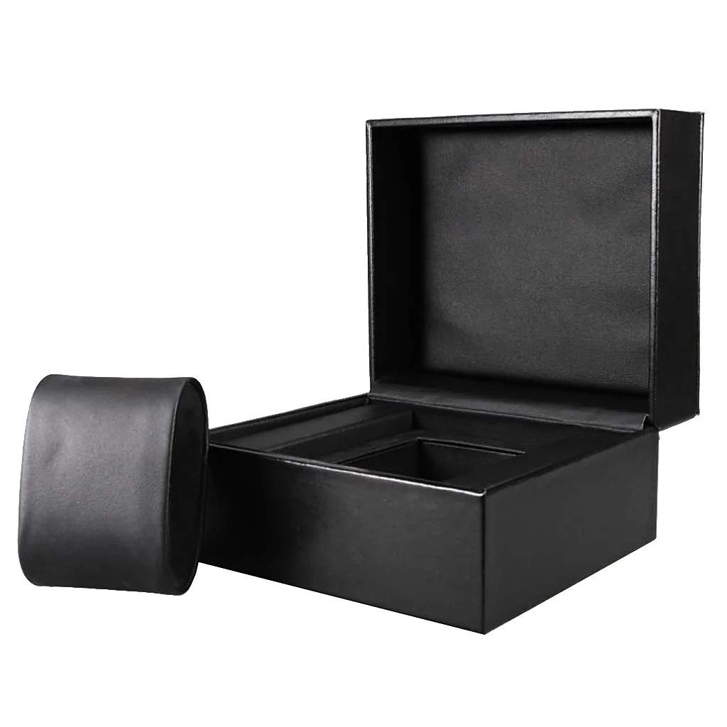 Black Leather Watch Box Single Slot Jewelry Storage Case Organizer Storage Black Leather Watch Box Single Slot Jewelry Storage Case Organizer Storage