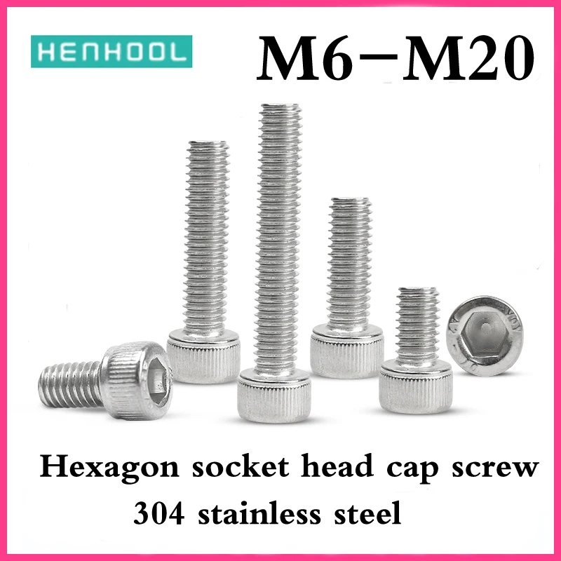 DIN912 Hexagon socket head cap machine screws allen socket head Longer screws 304 stainless steel A2-70 M6M8M10M12M14M16M20
DIN912 Hexagon socket head cap machine screws allen socket head Longer screws 304 stainless steel A2-70 M6M8M10M12M14M16M20